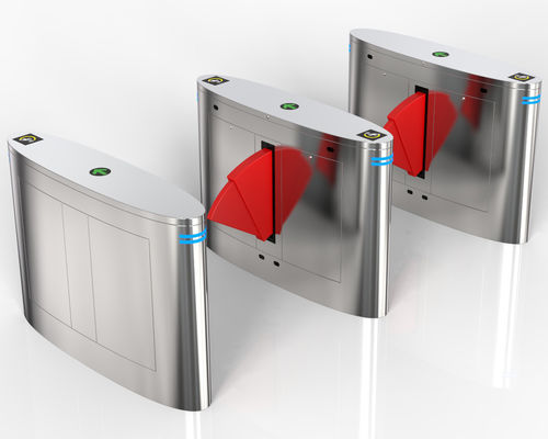 High Speed Flap Turnstile Gate Optical Barrier System Customizable